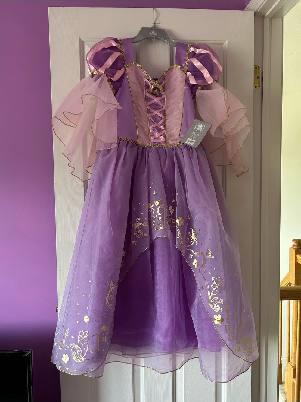 Disney store Rapunzel dress size 13 purple pink NWT older big tall girl princess